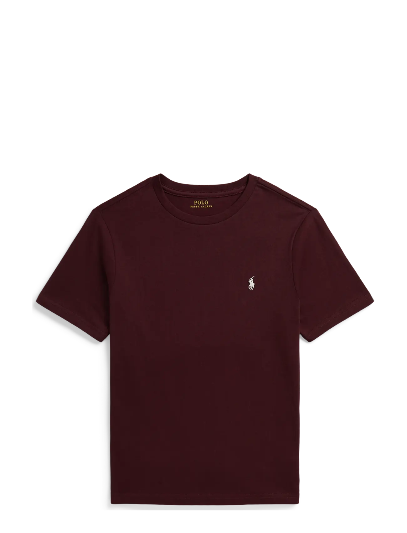 Ralph Lauren Kids Cotton Jersey Crewneck Tee - Shop by size - RICH RUBY/C8154 / burgundy