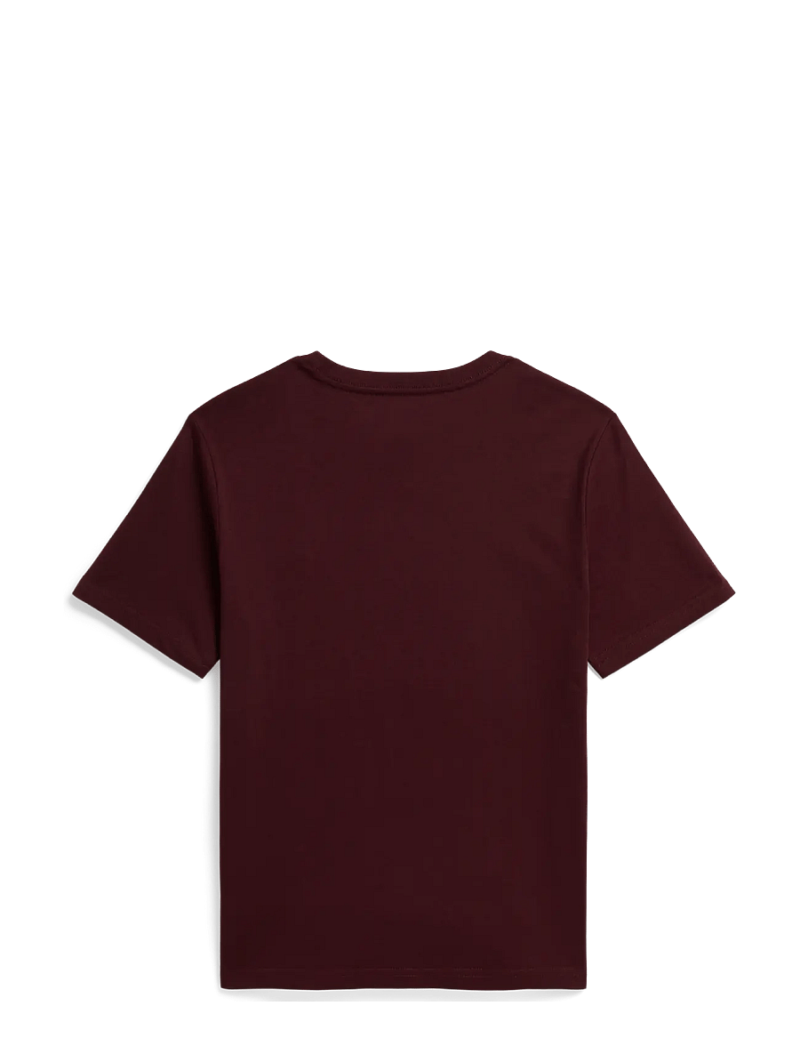 Ralph Lauren Kids - Cotton Jersey Crewneck Tee - kortærmede t-shirts - rich ruby/c8154 - 1