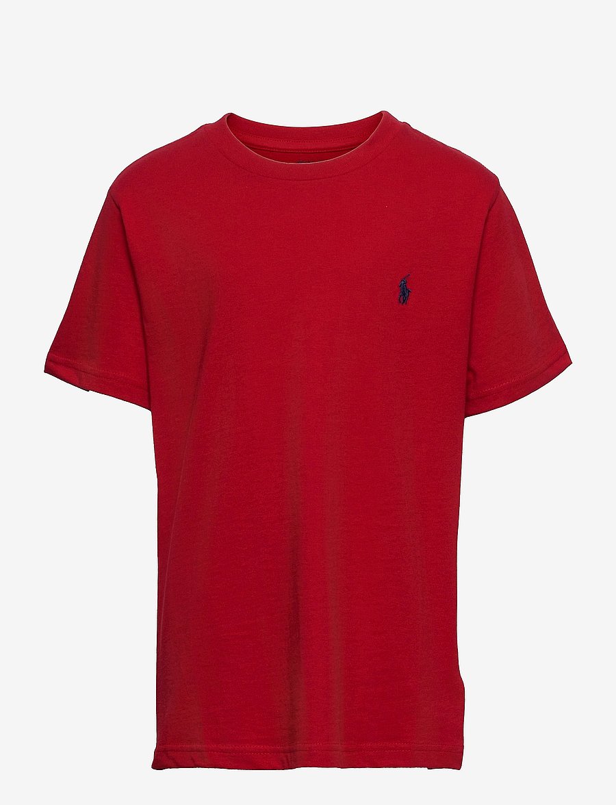 Ralph Lauren Kids - Cotton Jersey Crewneck Tee - short-sleeved t-shirts - rl 2000 red - 0