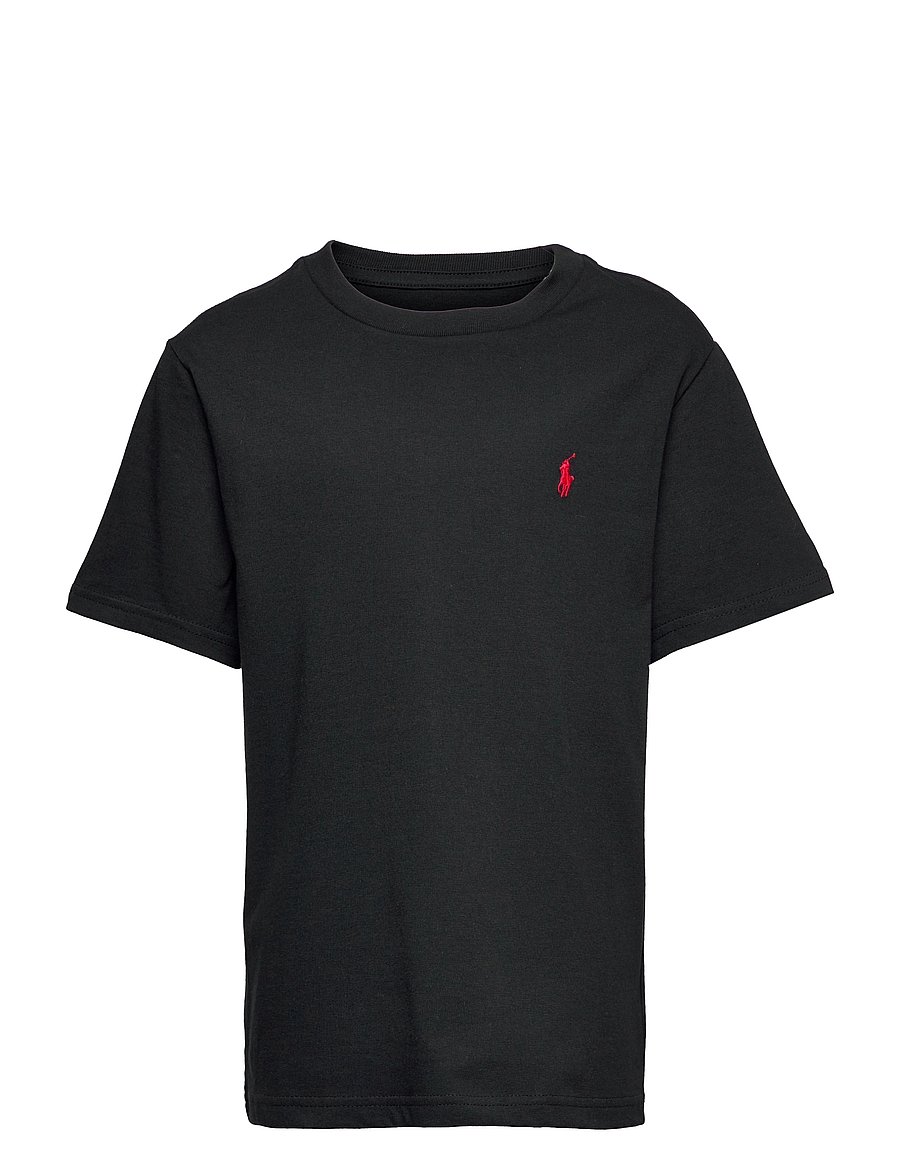Ralph Lauren Kids - Cotton Jersey Crewneck Tee - kurzärmelige - rl black - 0