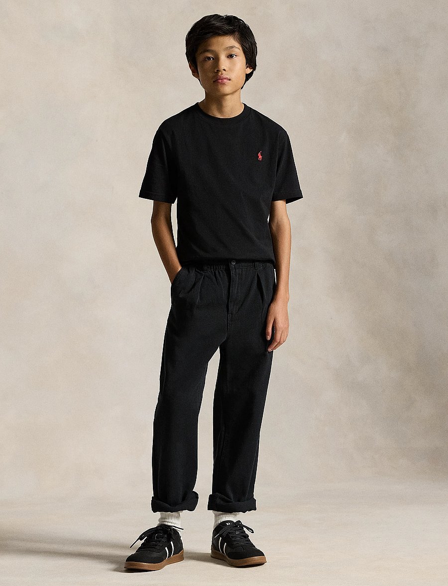 Ralph Lauren Kids - Cotton Jersey Crewneck Tee - kurzärmelige - rl black - 3