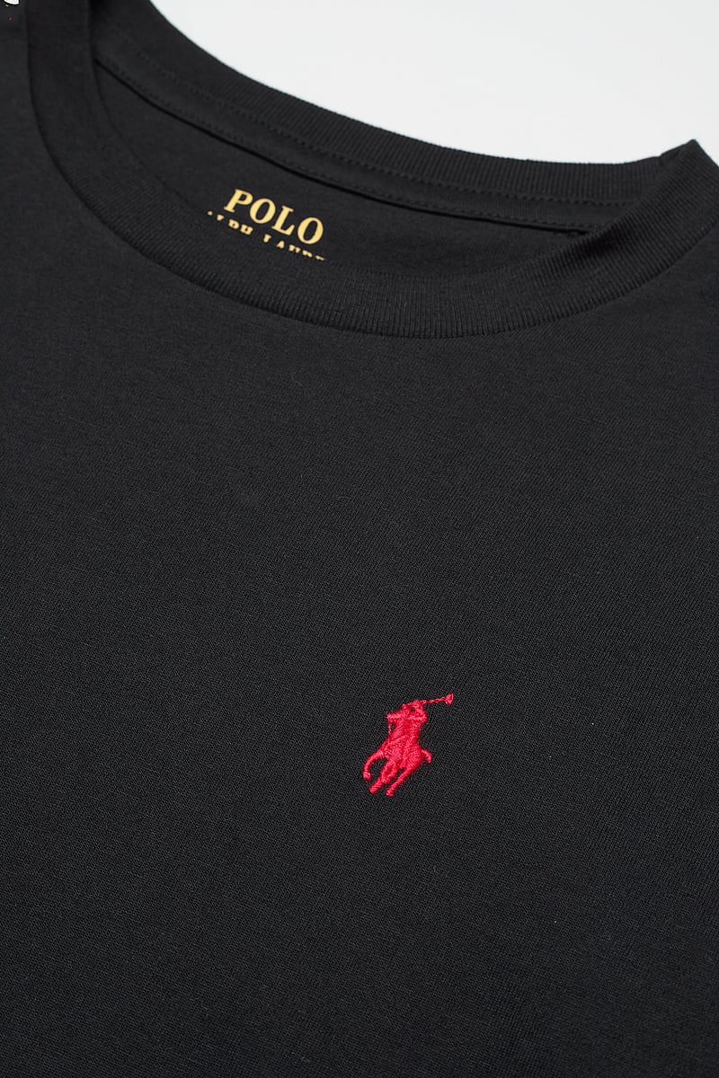 Ralph Lauren Kids - Cotton Jersey Crewneck Tee - kortærmede t-shirts - rl black - 2