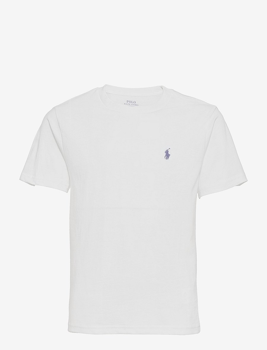 Ralph Lauren Kids - Cotton Jersey Crewneck Tee - kurzärmelige - white - 0