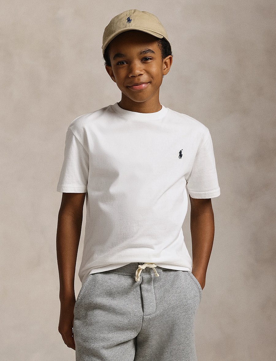 Ralph Lauren Kids - Cotton Jersey Crewneck Tee - kurzärmelige - white - 4