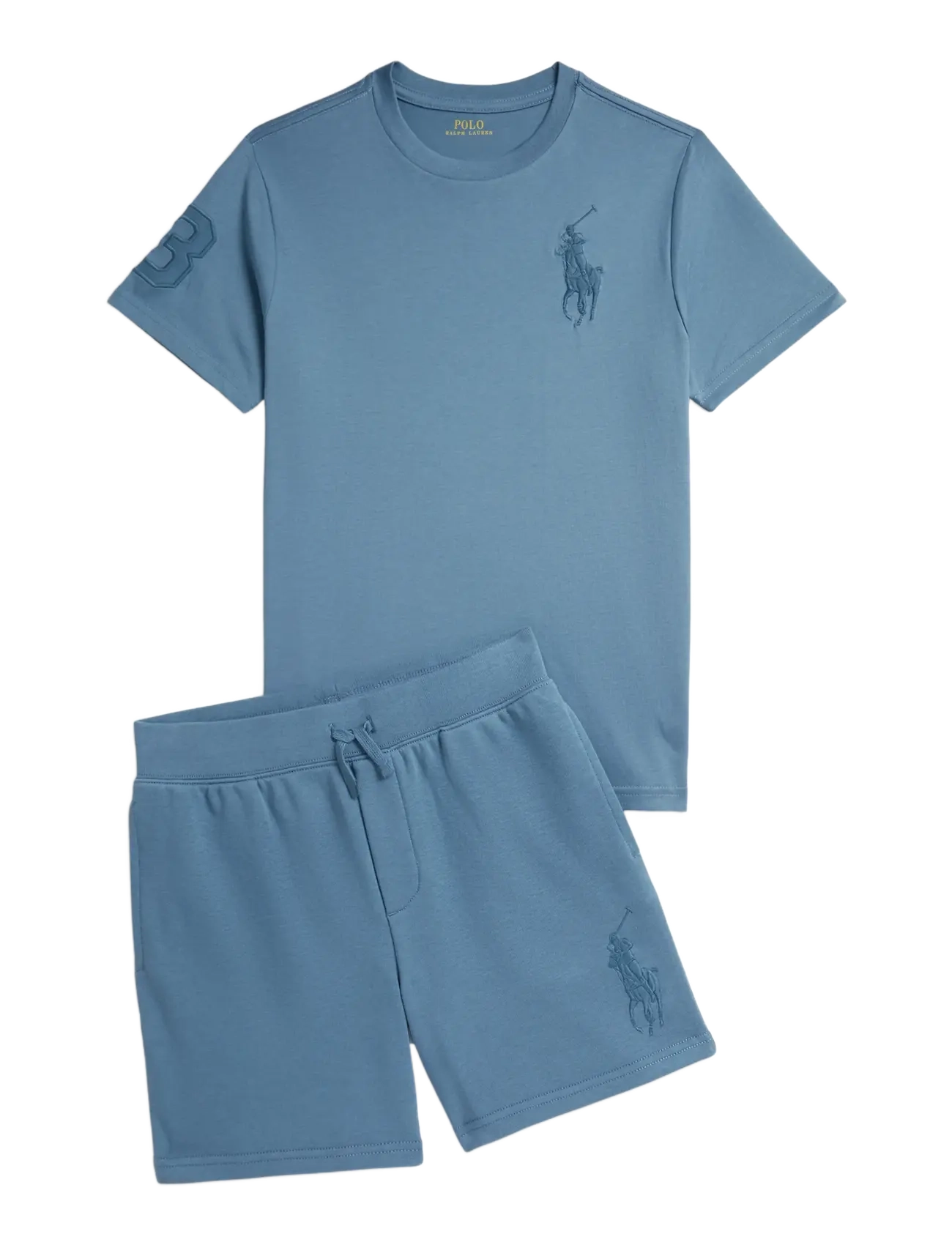 Ralph Lauren Kids - 26/1 JERSEY-SS CN-TP-TSH - short-sleeved t-shirts - camp blue/c7514 - 2