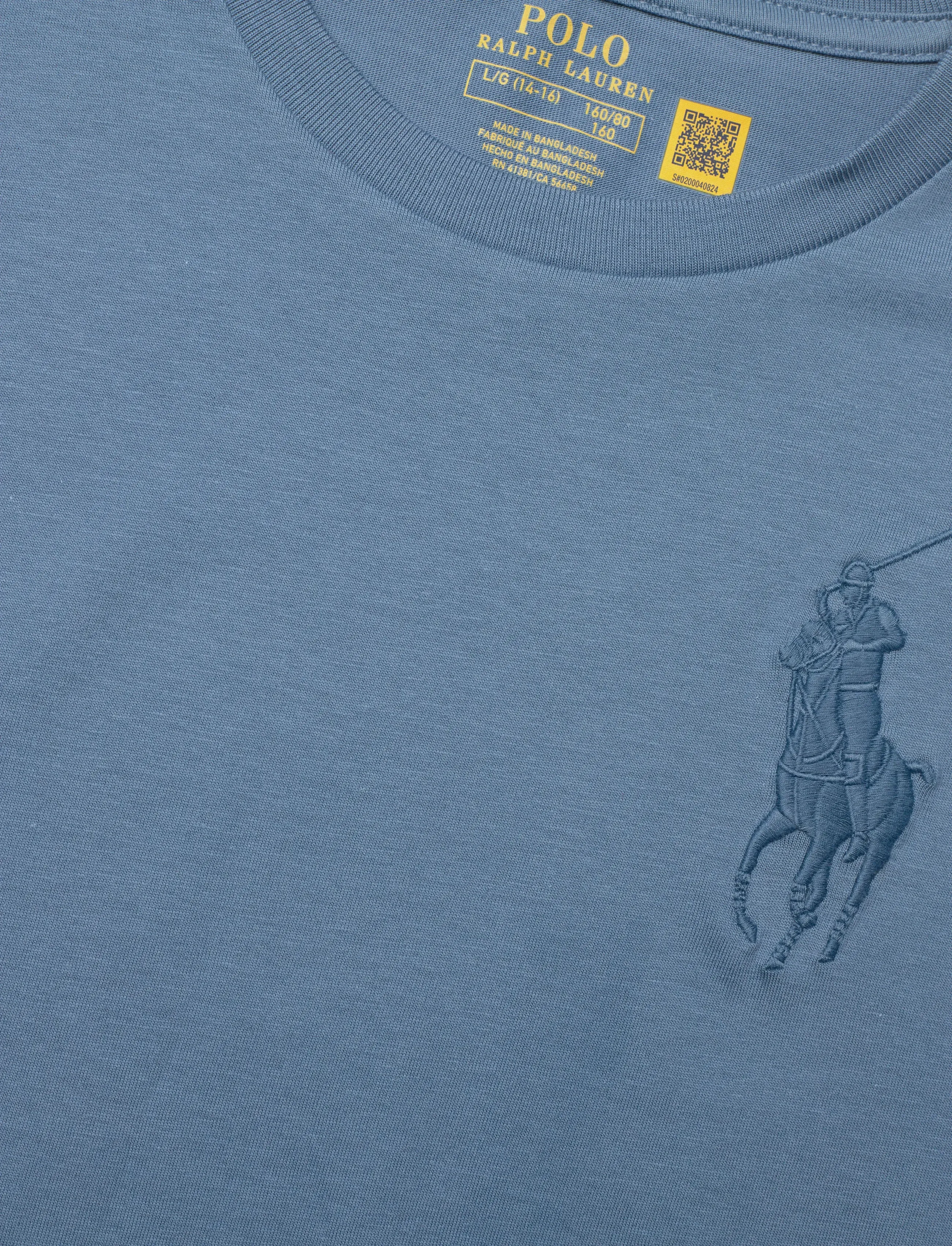 Ralph Lauren Kids - 26/1 JERSEY-SS CN-TP-TSH - short-sleeved t-shirts - camp blue/c7514 - 3