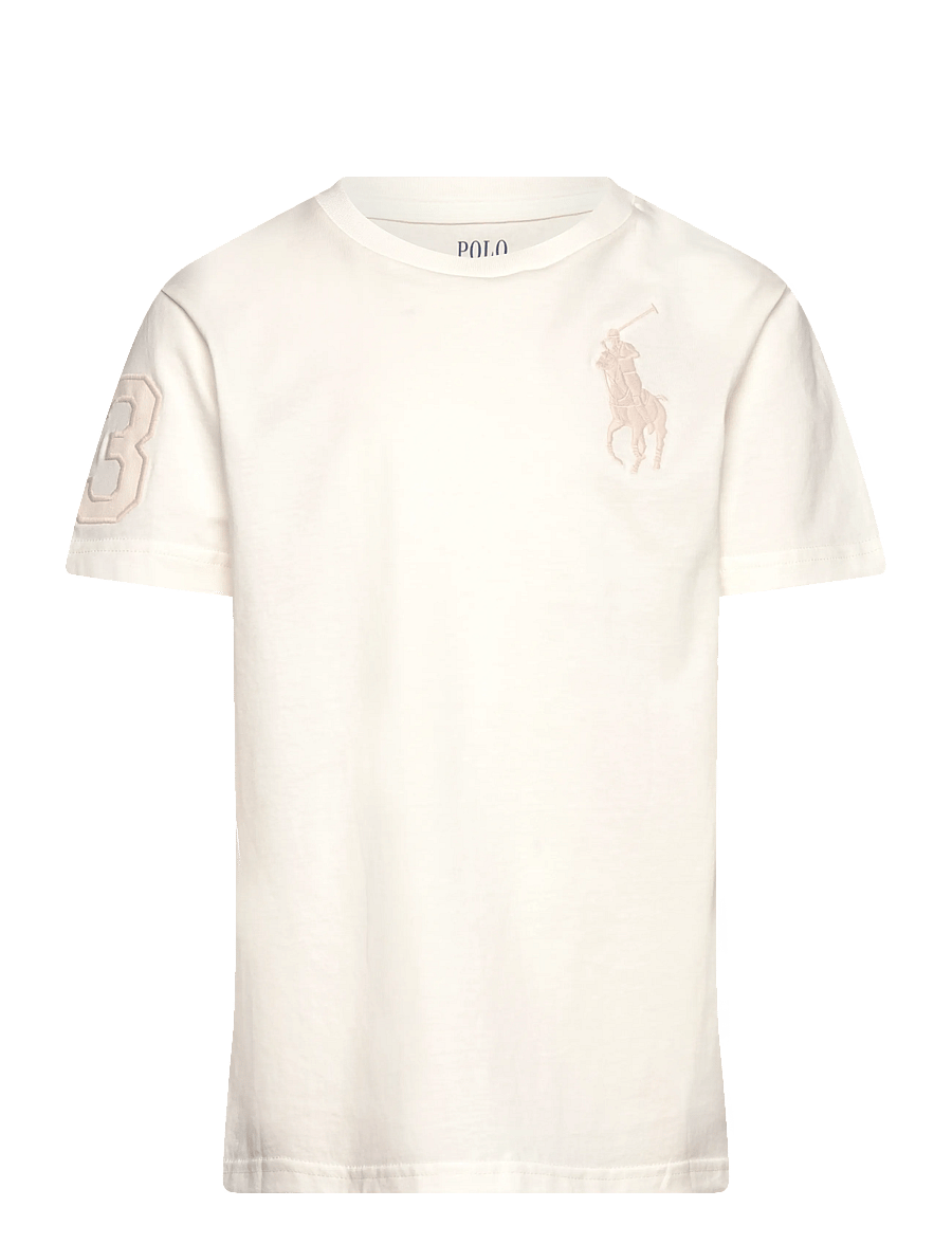 Ralph Lauren Kids - Big Pony Cotton Jersey Tee - kurzärmelige - deckwash white/c8 - 0
