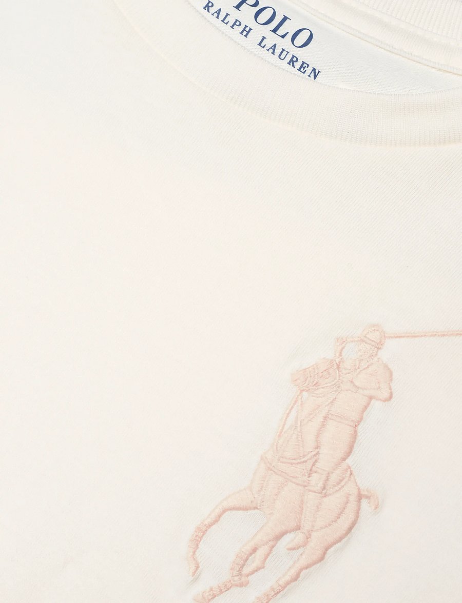 Ralph Lauren Kids - Big Pony Cotton Jersey Tee - kurzärmelige - deckwash white/c8 - 2