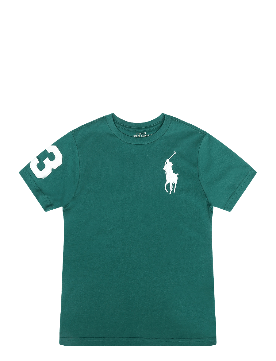 Ralph Lauren Kids - Big Pony Cotton Jersey Tee - kurzärmelige - hunter green/c815 - 1