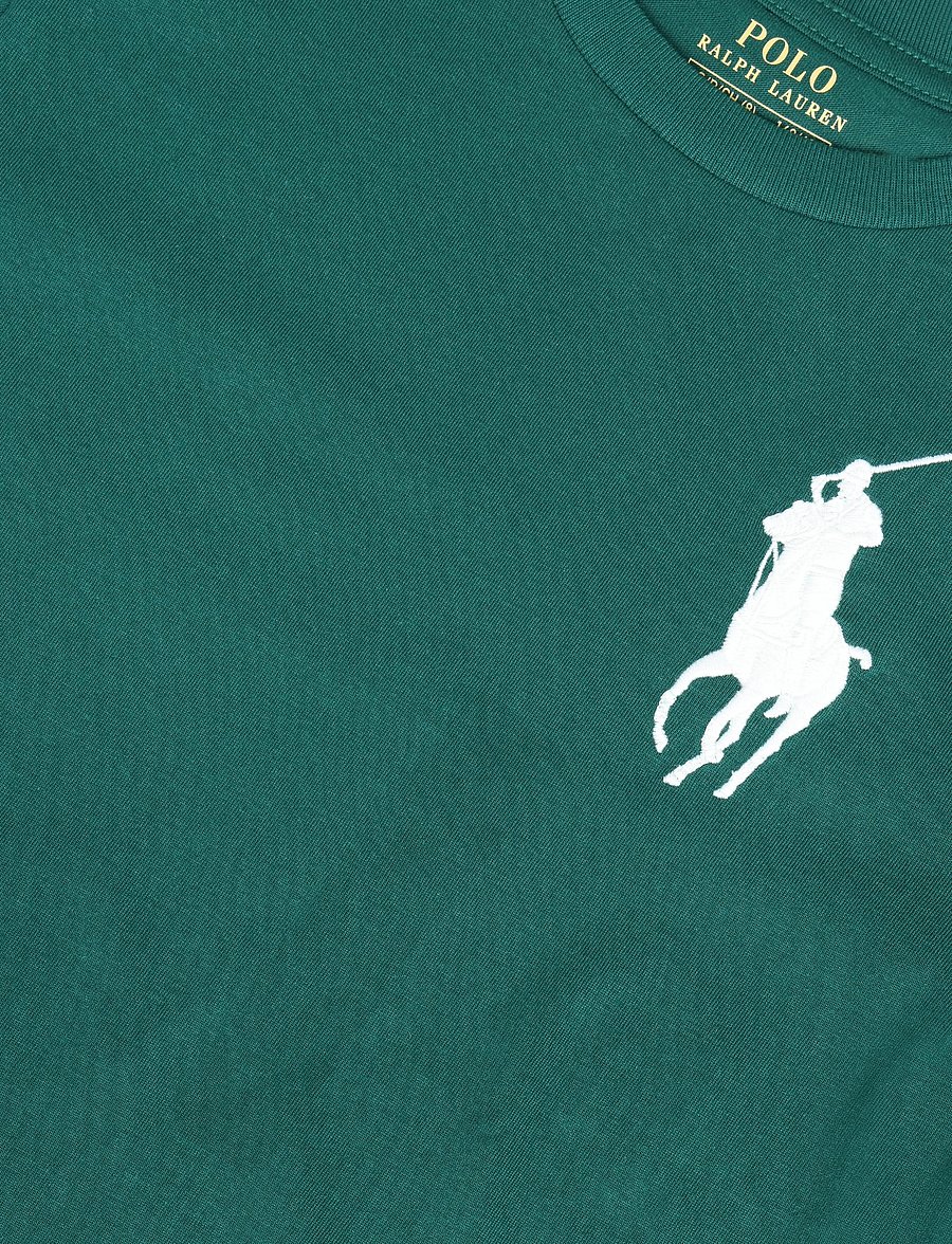 Ralph Lauren Kids - Big Pony Cotton Jersey Tee - kurzärmelige - hunter green/c815 - 4