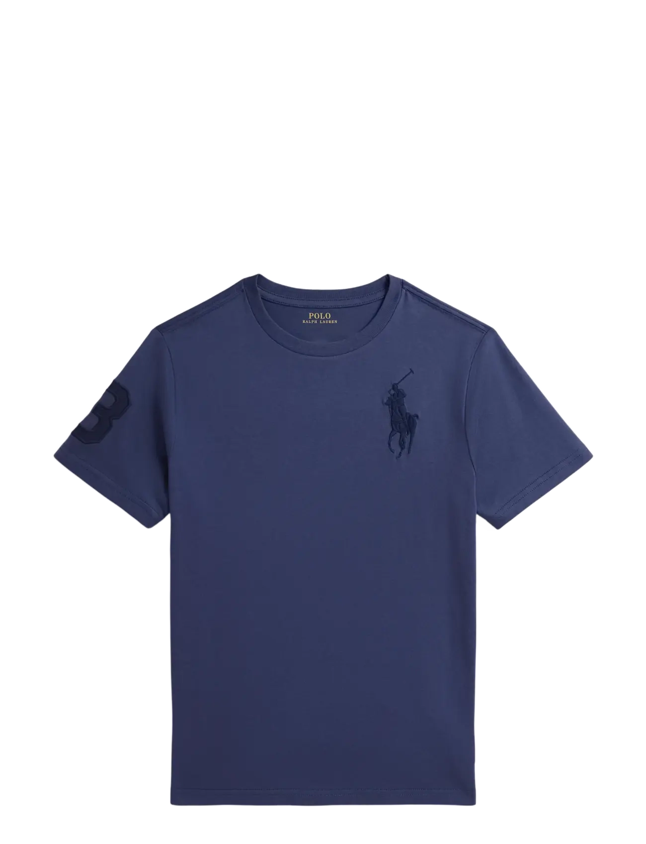 Ralph Lauren Kids - Big Pony Cotton Jersey Tee - kurzärmelige - light navy/c5935 - 0