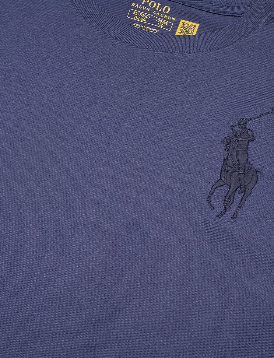 Ralph Lauren Kids - Big Pony Cotton Jersey Tee - kurzärmelige - light navy/c5935 - 2