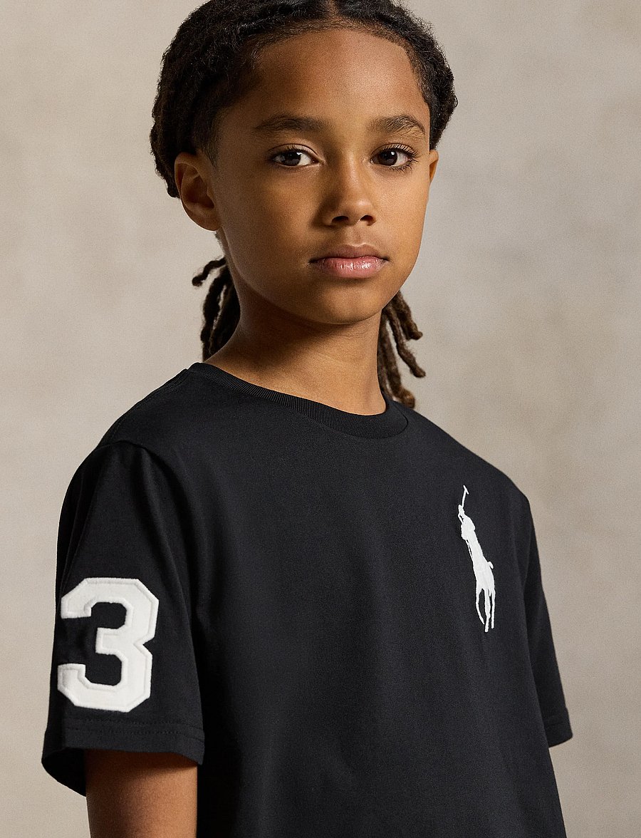 Ralph Lauren Kids - Big Pony Cotton Jersey Tee - kurzärmelige - polo black/c1730 - 3