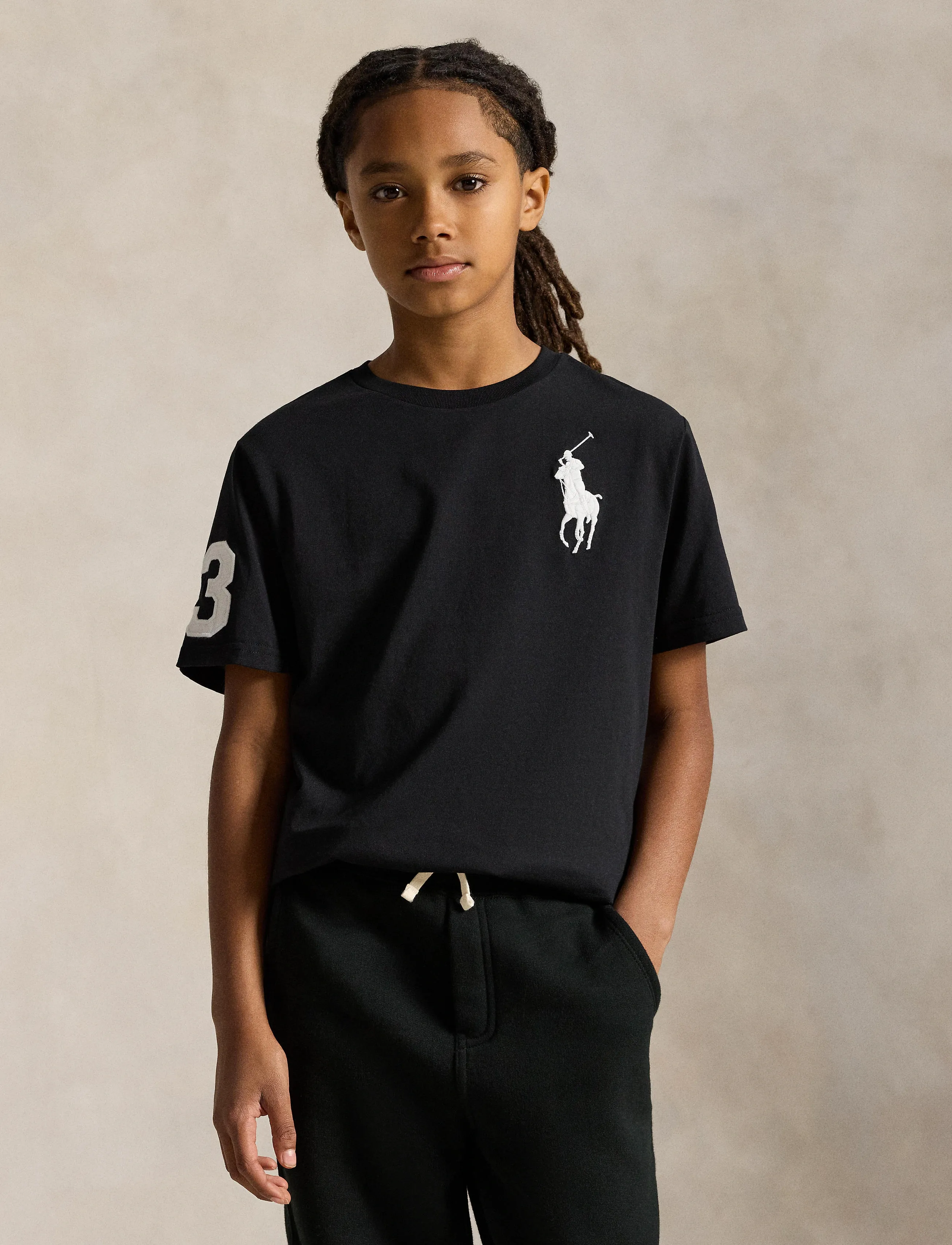 Ralph Lauren Kids 26/1 JERSEY-SS CN-TP-TSH - T-shirts - POLO BLACK/C1730 / black