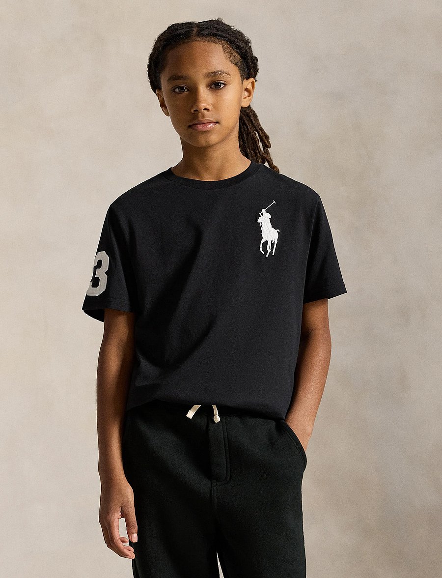 Ralph Lauren Kids - Big Pony Cotton Jersey Tee - kurzärmelige - polo black/c1730 - 0