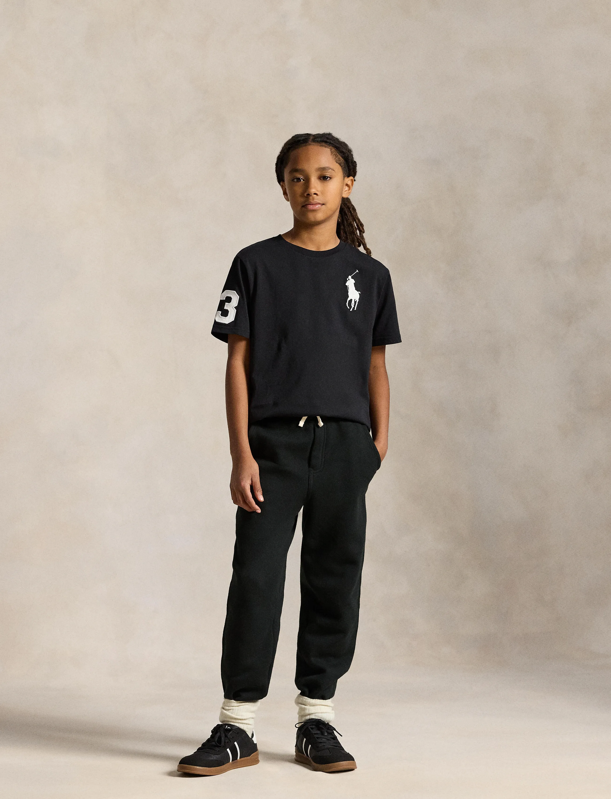 Ralph Lauren Kids - 26/1 JERSEY-SS CN-TP-TSH - kortærmede t-shirts - polo black/c1730 - 4