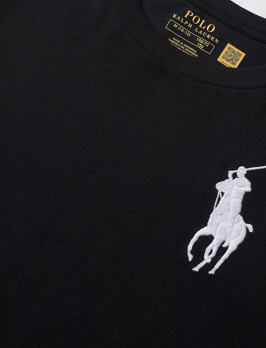 Ralph Lauren Kids - Big Pony Cotton Jersey Tee - kurzärmelige - polo black/c1730 - 5