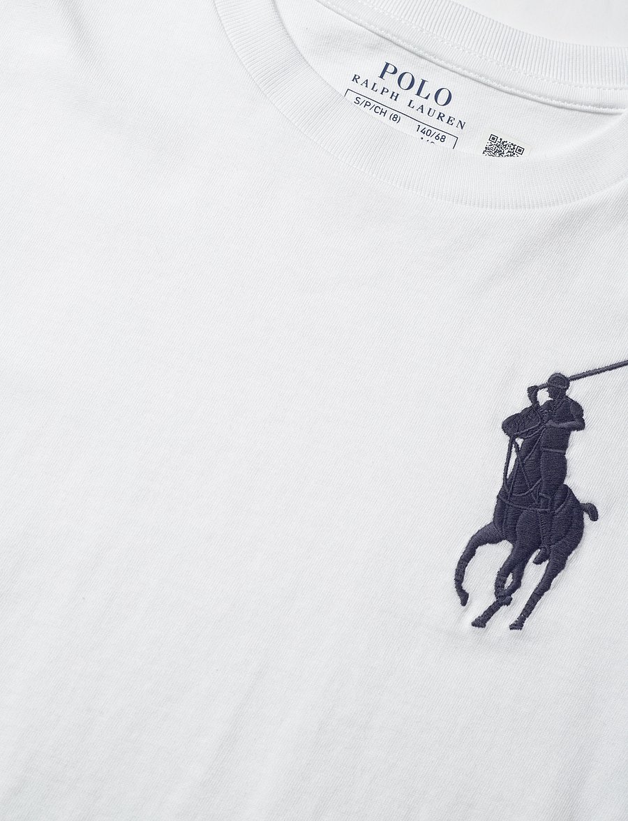Ralph Lauren Kids - Big Pony Cotton Jersey Tee - kurzärmelige - white/c7996 - 4