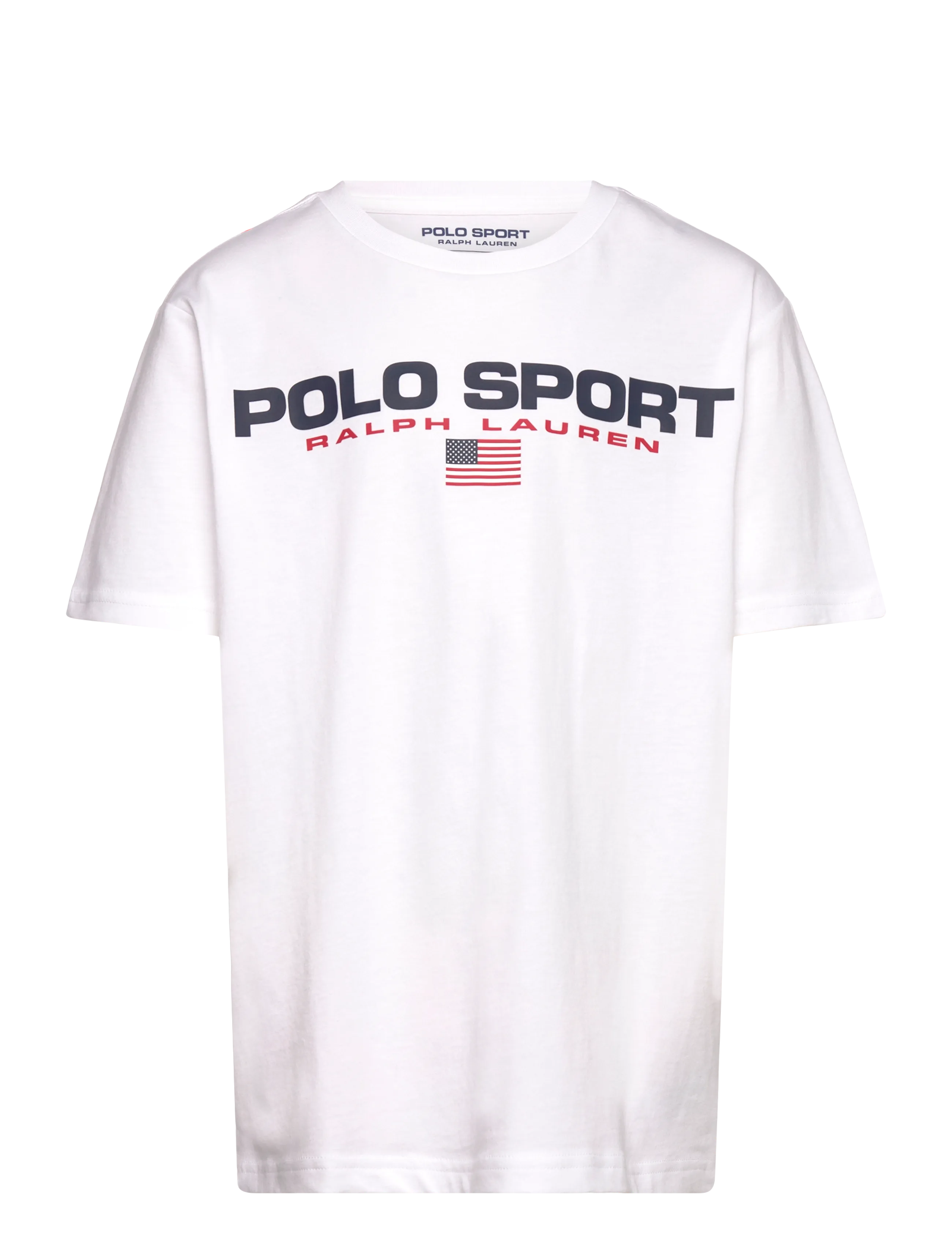 Ralph Lauren Kids 26/1 JERSEY-SS CN-TP-TSH - Riided - WHITE/NAVY / white