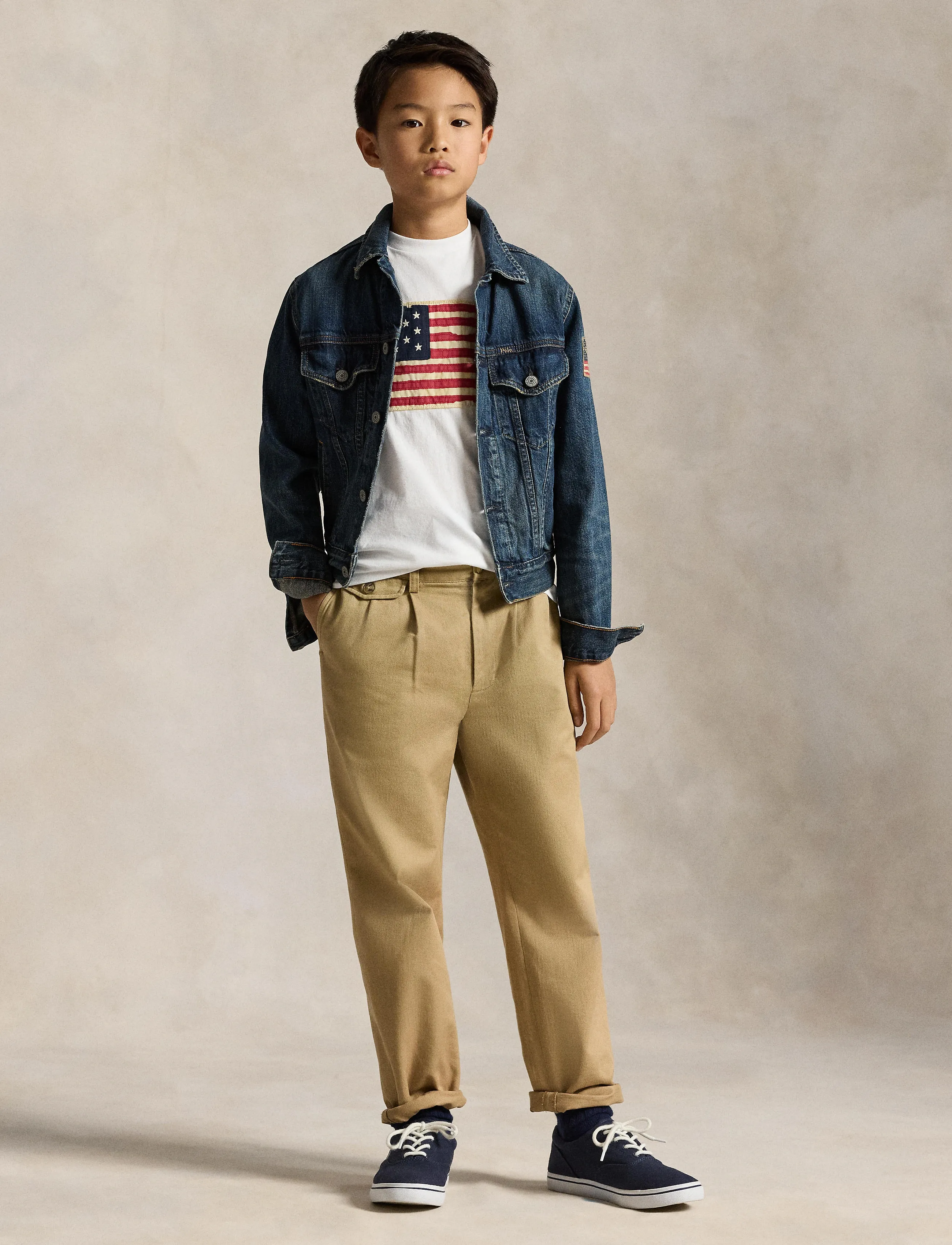Ralph Lauren Kids - Flag Cotton Jersey Tee - white - 4