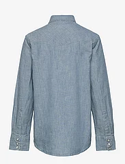 Ralph Lauren Kids - Cotton Chambray Western Shirt - krekli ar garām piedurknēm - medium indigo - 1