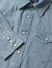 Ralph Lauren Kids - Cotton Chambray Western Shirt - pikkade varrukatega särgid - medium indigo - 2