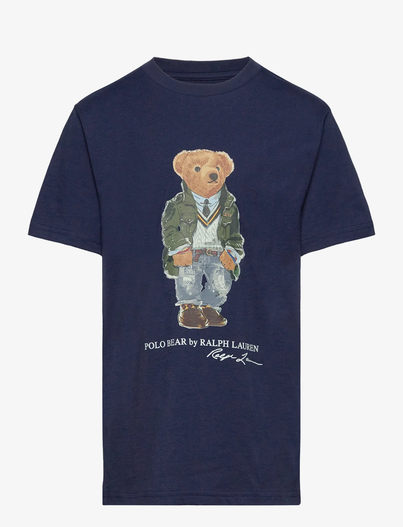 Ralph Lauren Kids - Polo Bear Cotton Jersey Tee - kurzärmelige - sp24 paris bear n - 0