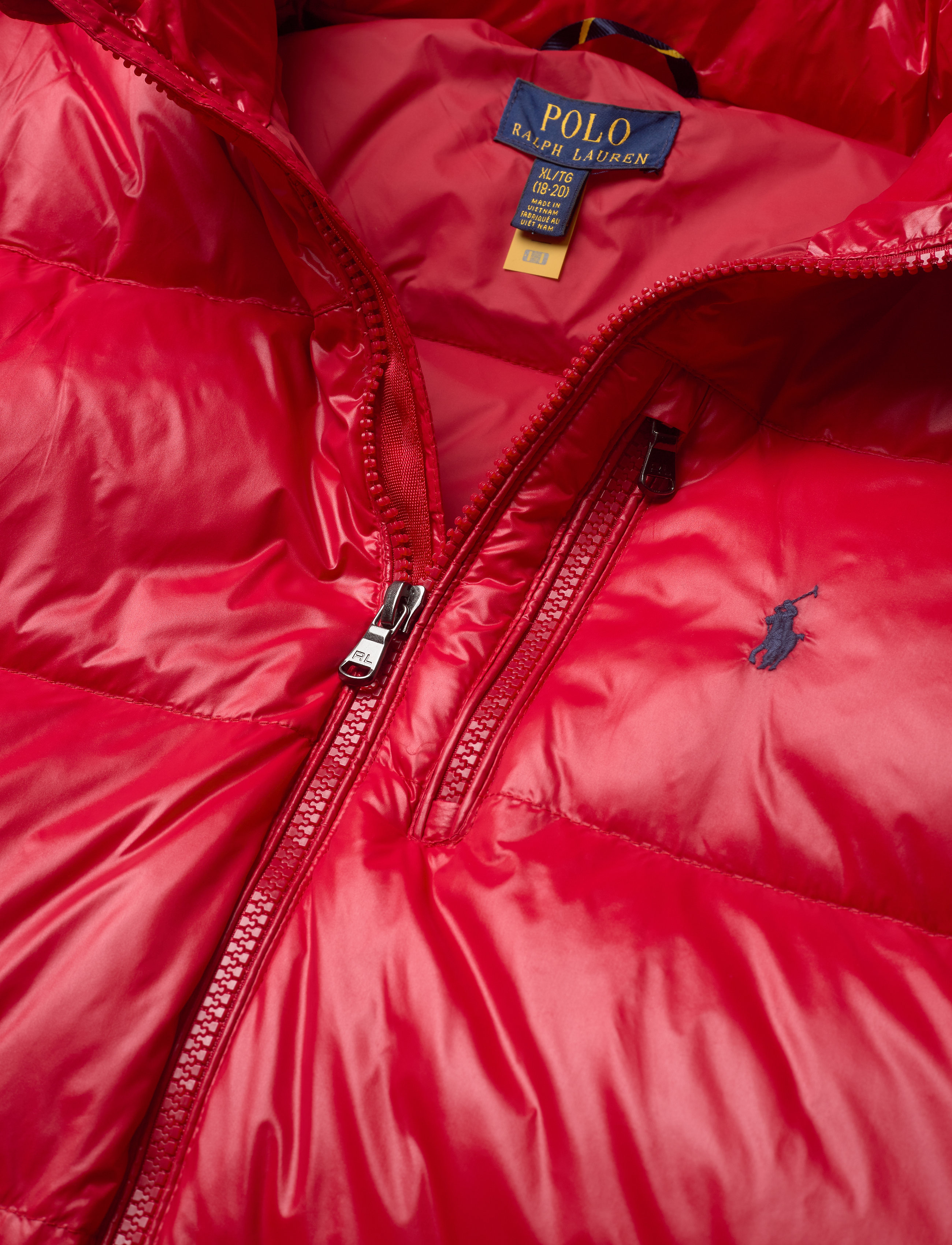 Ralph Lauren Kids - Water-Repellent Glossed Down Jacket - rl 2000 red gloss - 2
