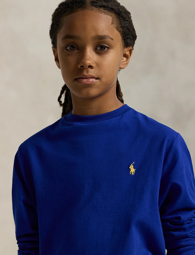 Ralph Lauren Kids - Cotton Jersey Long-Sleeve Tee - langärmelig - classic azure/c14 - 3