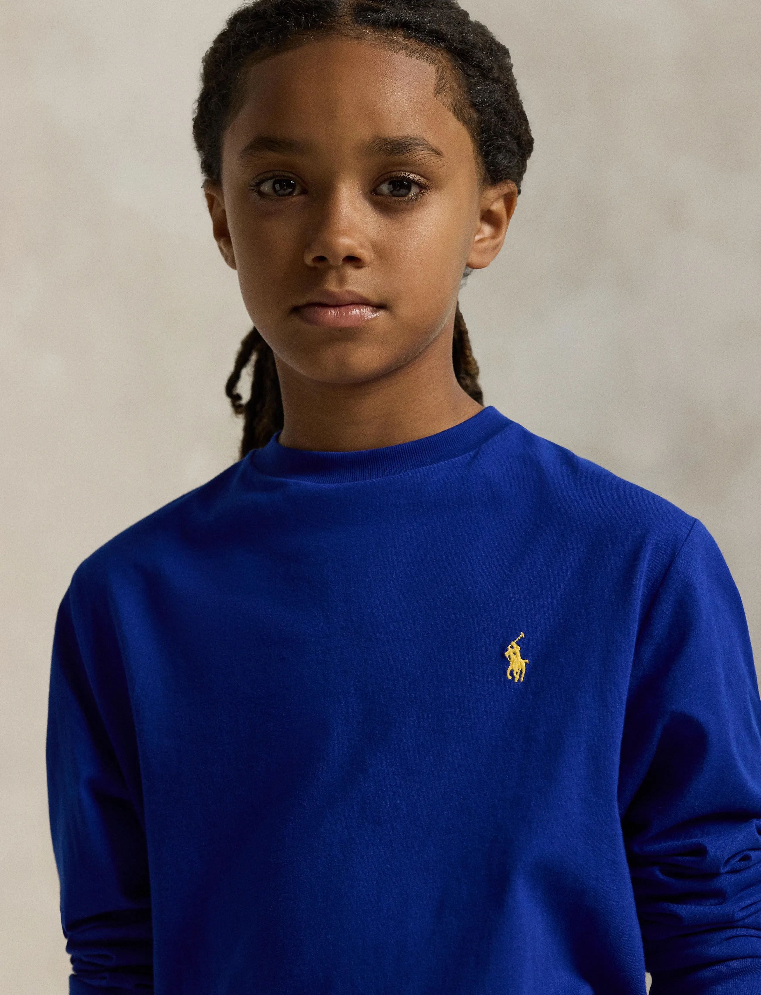 Ralph Lauren Kids - Cotton Jersey Long-Sleeve Tee - classic azure/c14 - 3