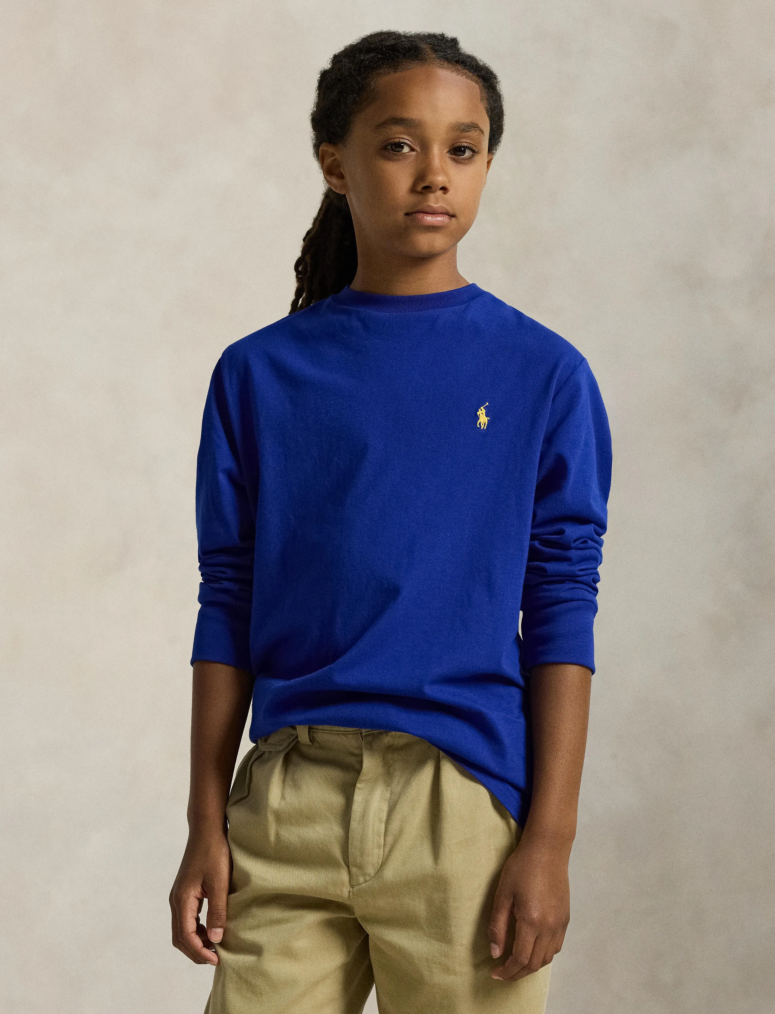 Ralph Lauren Kids - Cotton Jersey Long-Sleeve Tee - classic azure/c14 - 4