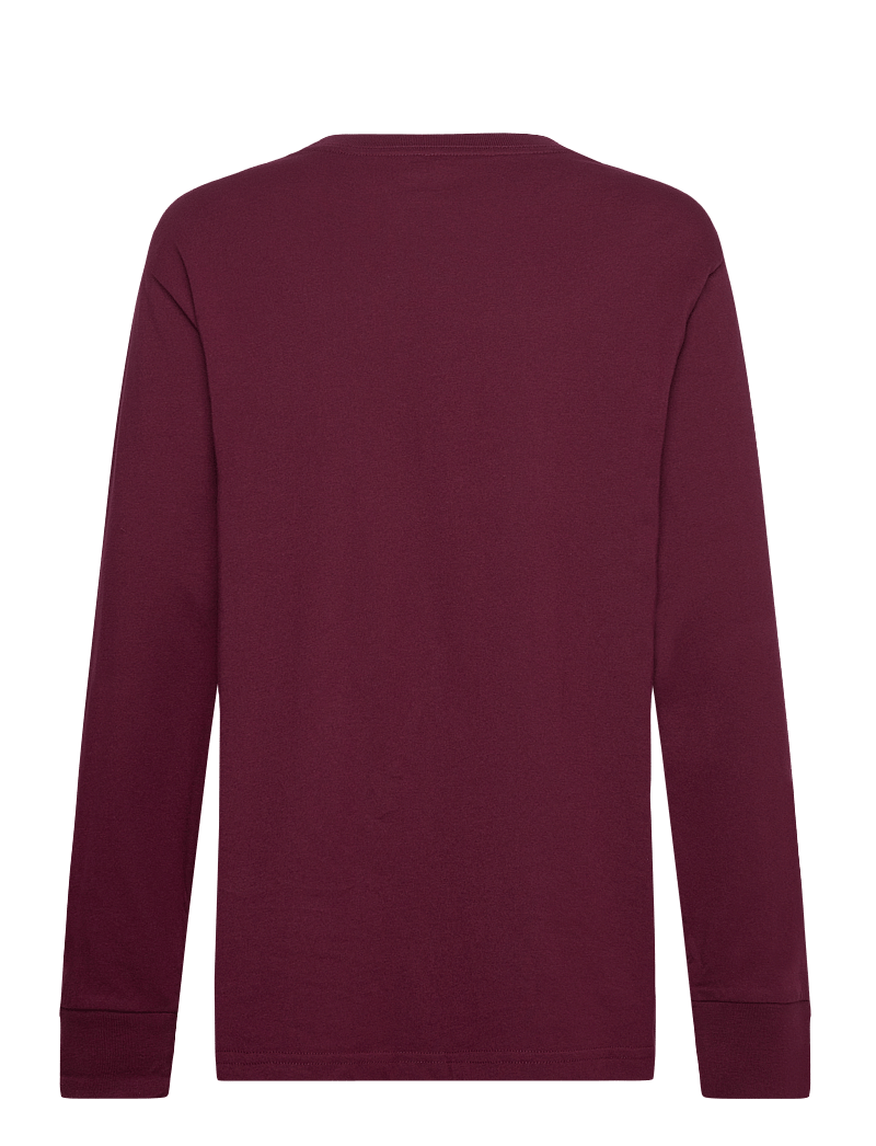 Ralph Lauren Kids - Cotton Jersey Long-Sleeve Tee - långärmade t-shirts - classic wine/c596 - 1