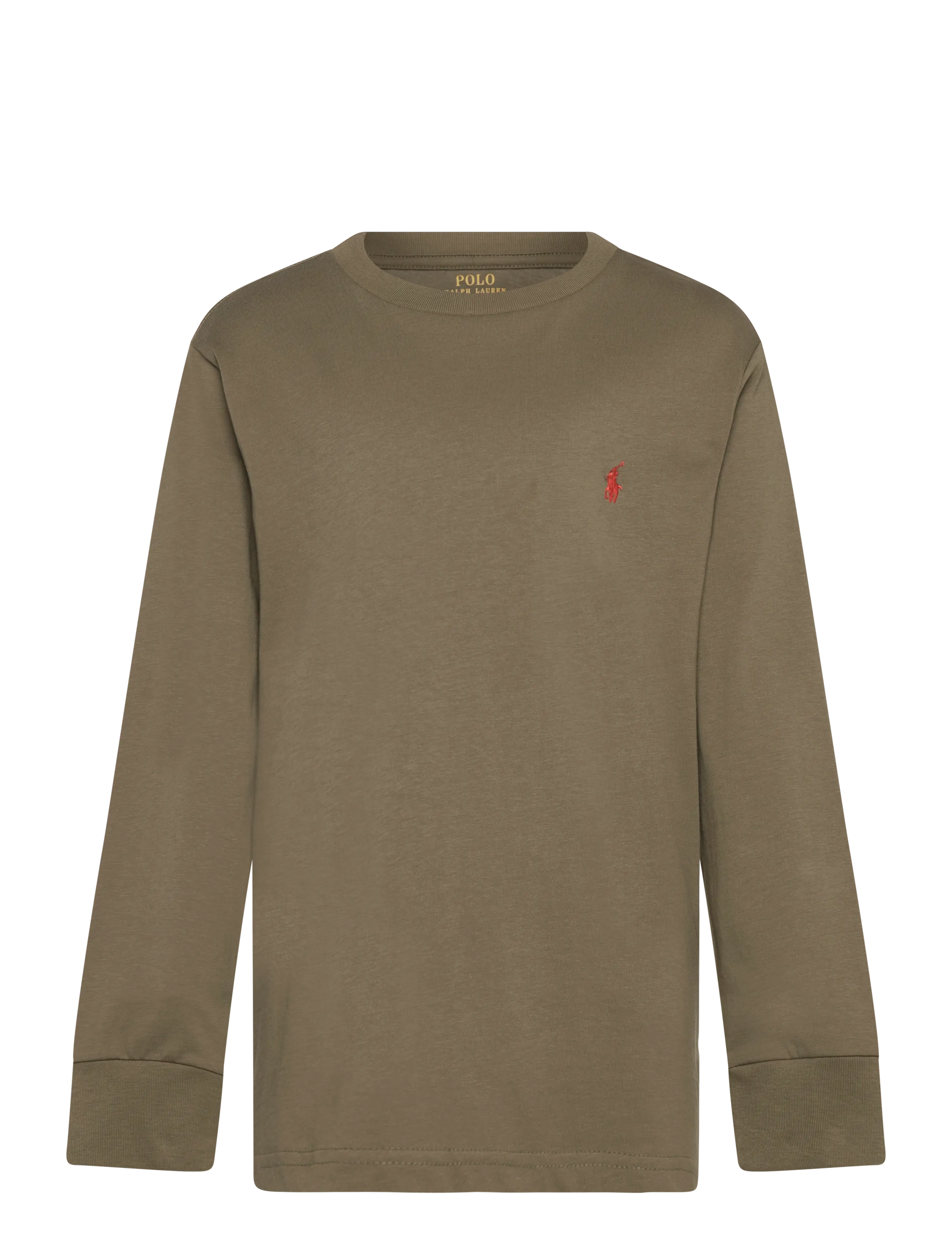 Ralph Lauren Kids 26/1 JERSEY-LS CN-TP-TSH - Oberteile & T-Shirts - CRUISE OLIVE/C870 / khaki/green