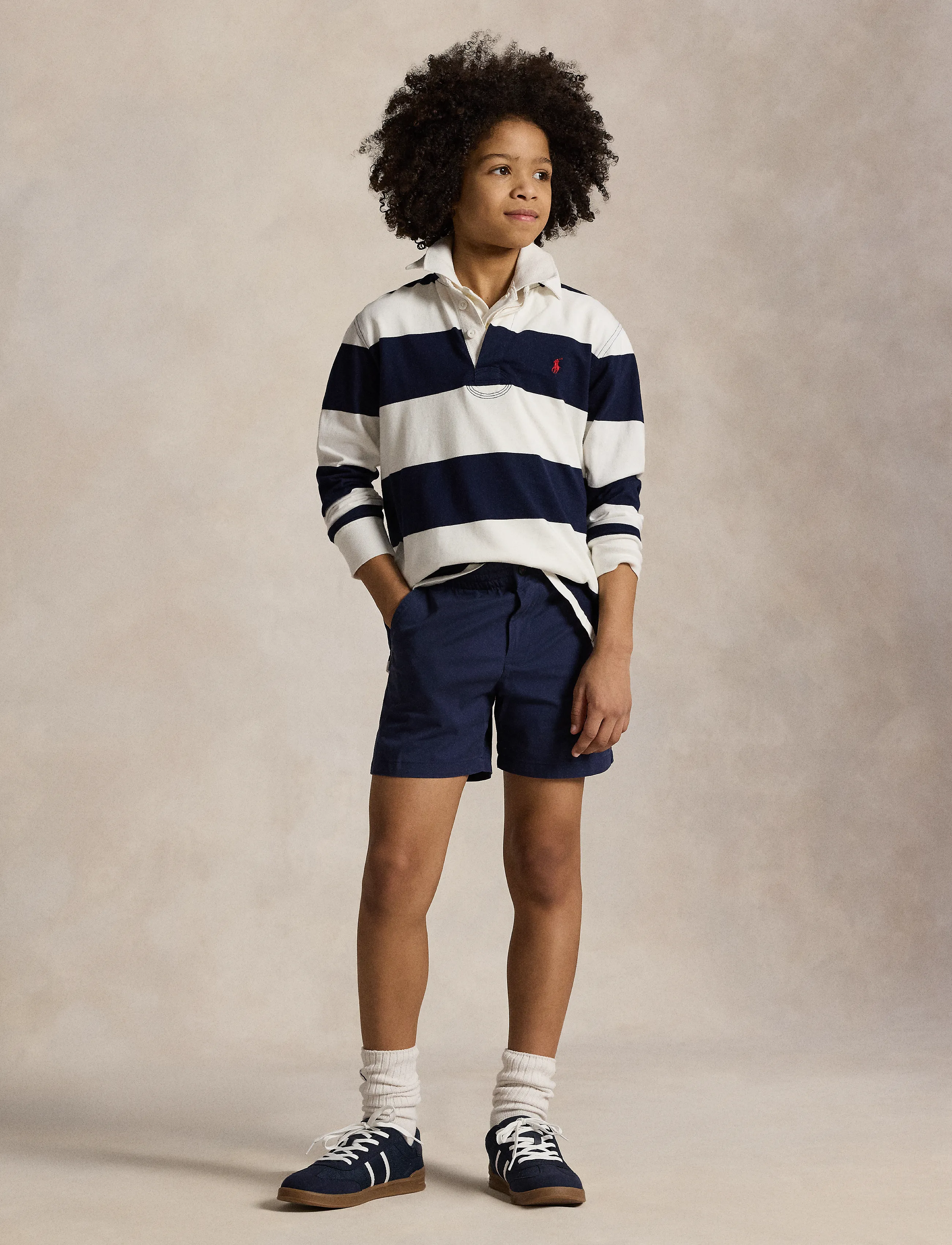 Ralph Lauren Kids - 20/1 STRETCH TWILL-PREPSTER SHT-SR- - chino lühikesed püksid - newport navy - 0
