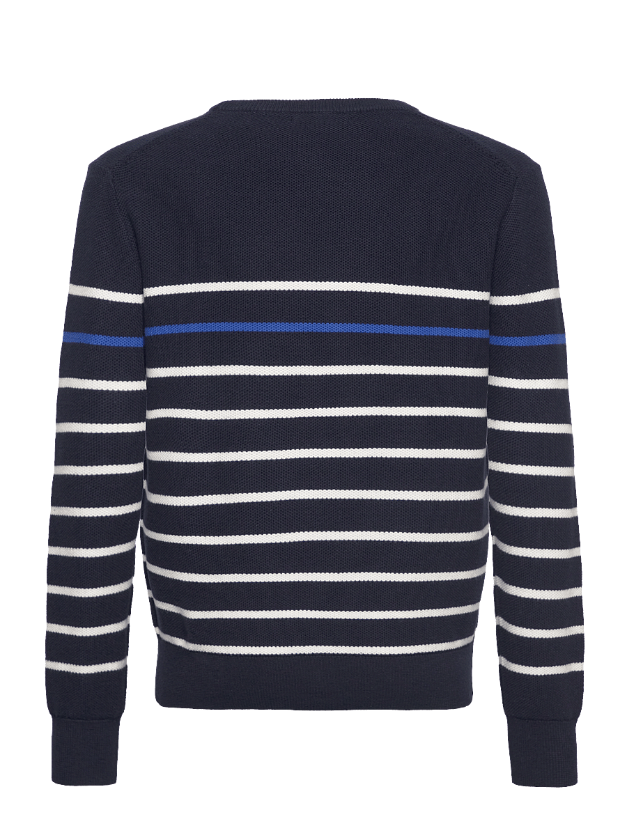 Ralph Lauren Kids - Striped Mesh-Knit Cotton Sweater - rl navy combo - 1