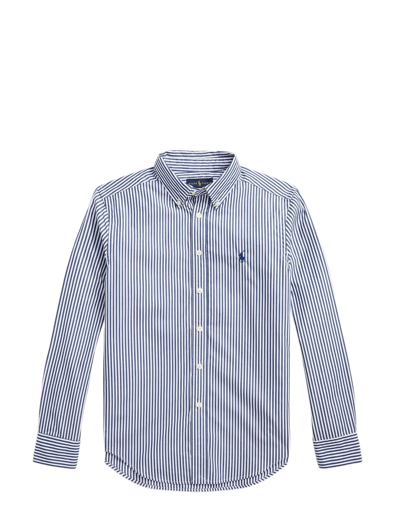 Ralph Lauren Kids Striped Cotton Poplin Shirt - Kingiideed - 4655A NAVY/WHITE / blue