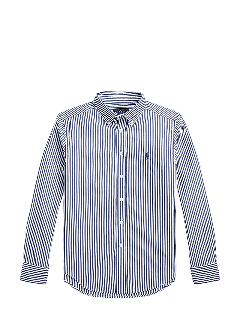 Ralph Lauren Kids - Striped Cotton Poplin Shirt - pikkade varrukatega särgid - 4655a navy/white - 1