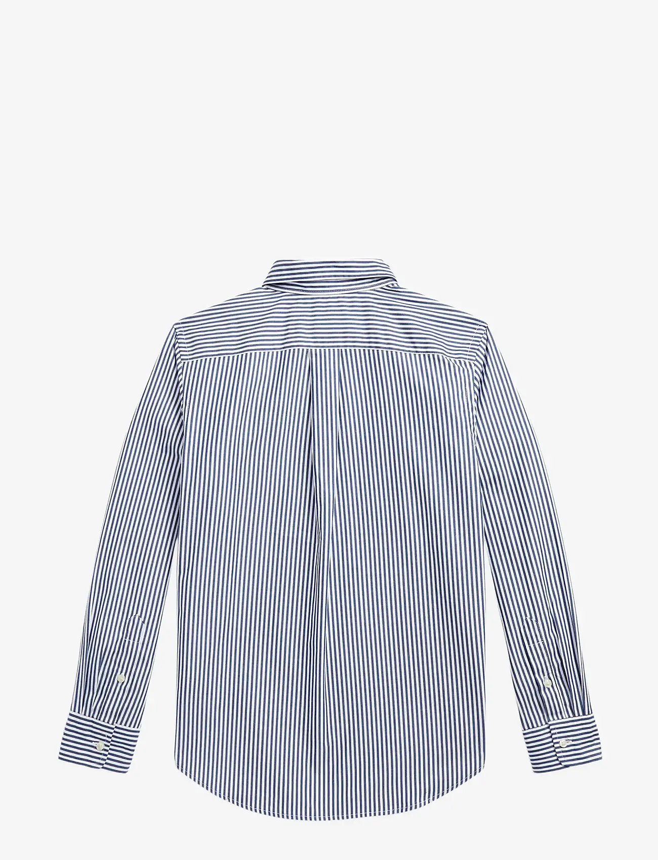 Ralph Lauren Kids - Striped Cotton Poplin Shirt - pikkade varrukatega särgid - 4655a navy/white - 2