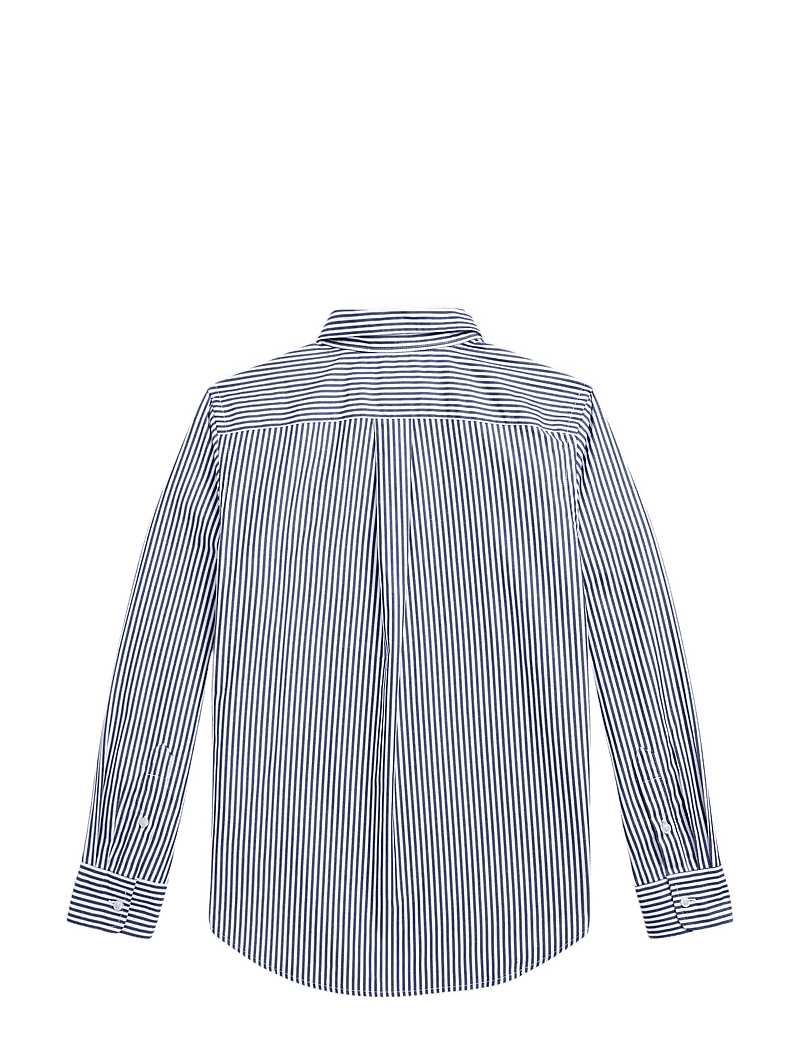 Ralph Lauren Kids - Striped Cotton Poplin Shirt - pikkade varrukatega särgid - 4655a navy/white - 2