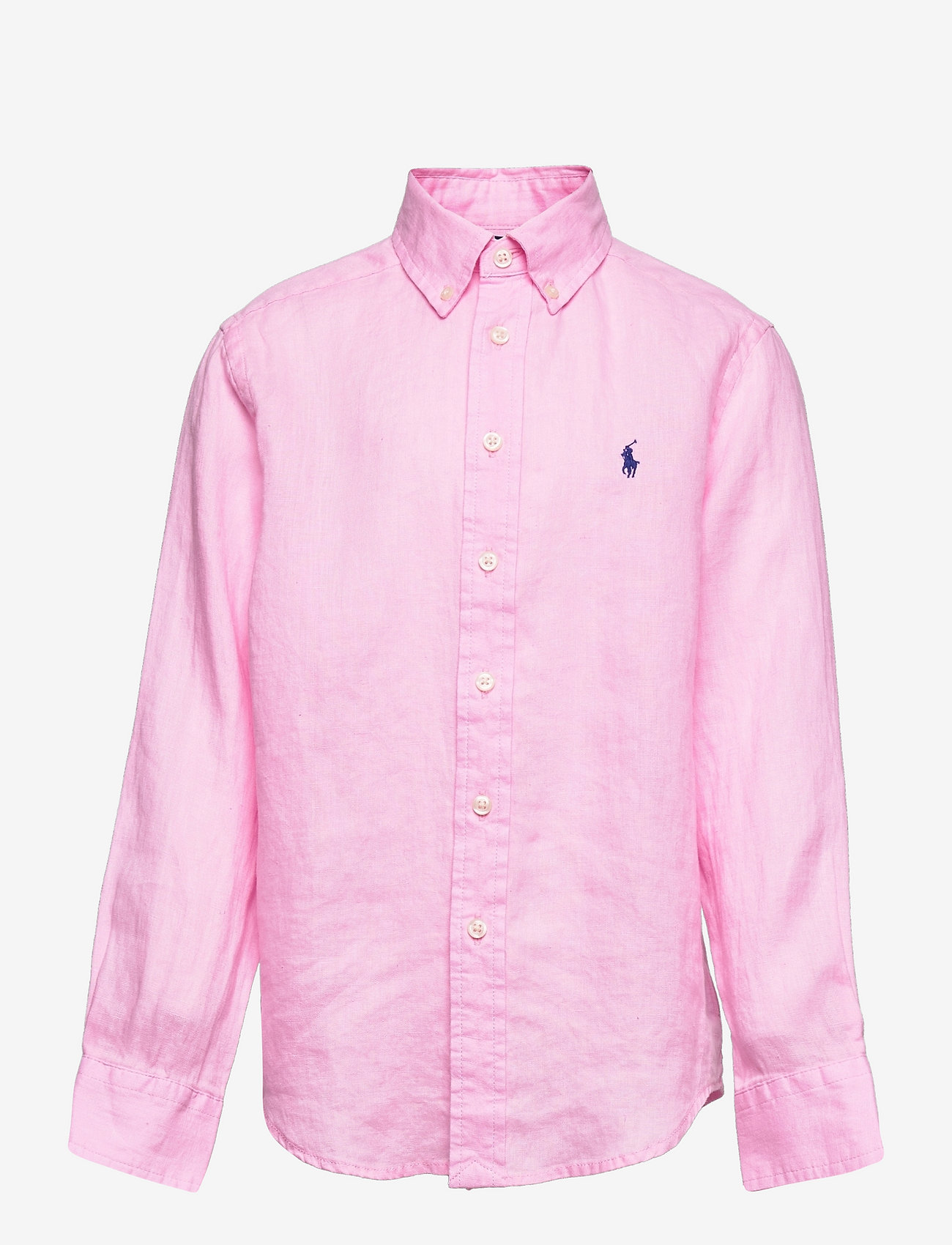 Ralph Lauren Kids - Linen Shirt - långärmade skjortor - carmel pink - 0