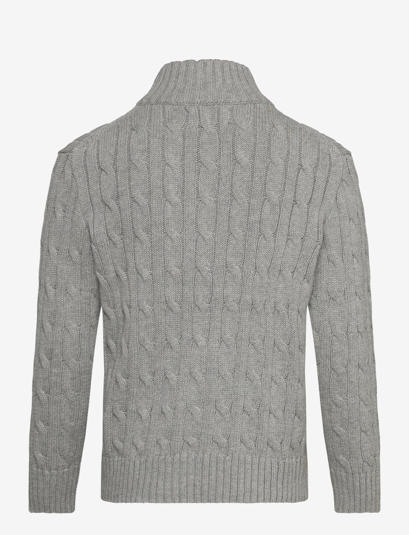 Ralph Lauren Kids - Cable-Knit Cotton Quarter-Zip Sweater - pullover - andover heather/c - 2
