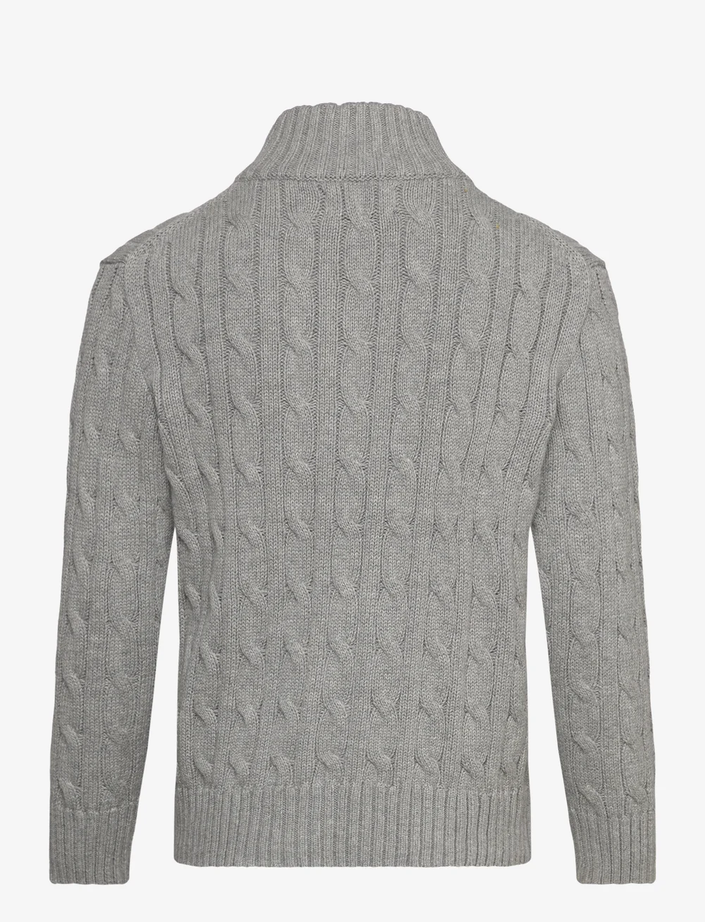 Ralph Lauren Kids - Cable-Knit Cotton Quarter-Zip Sweater - jumpers - andover heather/c - 2