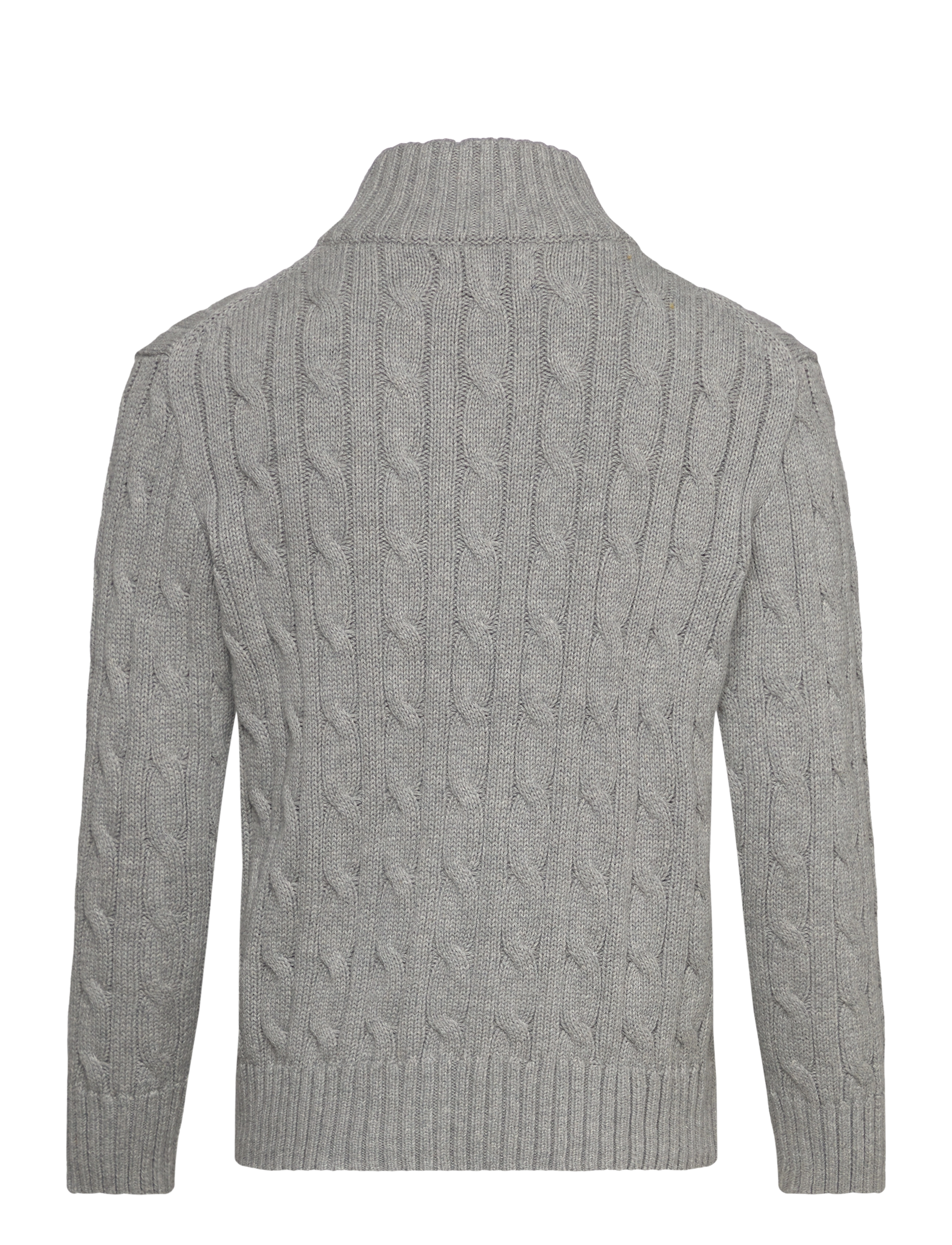 Ralph Lauren Kids - Cable-Knit Cotton Quarter-Zip Sweater - pullover - andover heather/c - 2