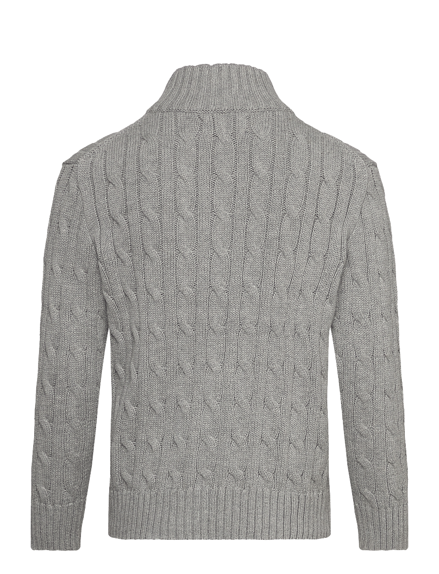 Ralph Lauren Kids - Cable-Knit Cotton Quarter-Zip Sweater - džemperiai - andover heather/c - 2