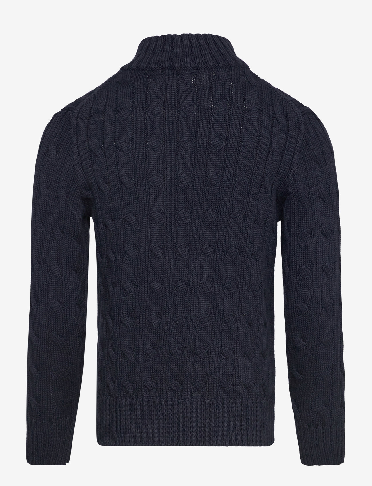 Ralph Lauren Kids - Cable-Knit Cotton Quarter-Zip Sweater - stickade tröjor - rl navy/c3807 - 2