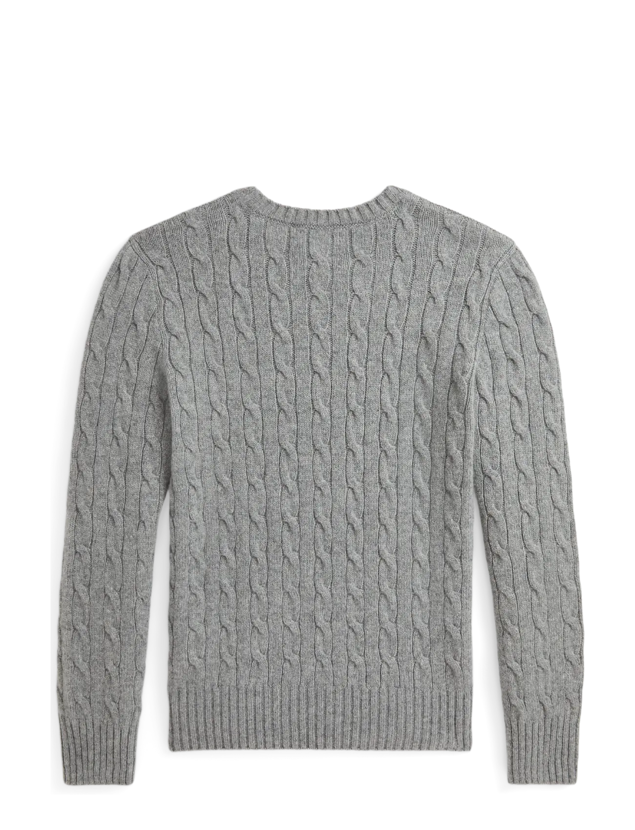 Ralph Lauren Kids - Cable-Knit Wool-Cashmere Sweater - jumpers - fawn grey hthr/rl navy - 1
