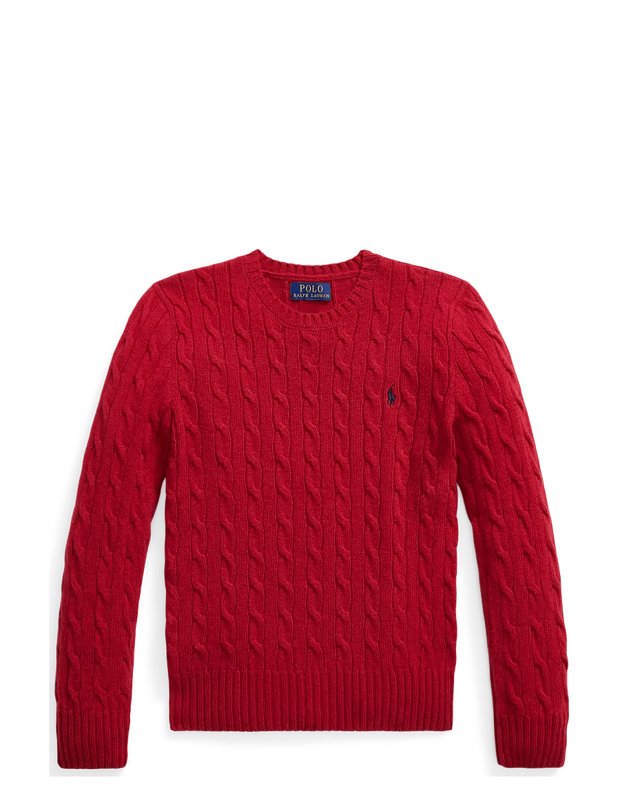 Ralph Lauren Kids - Cable-Knit Wool-Cashmere Sweater - pullover - fireside red/c0097 - 0