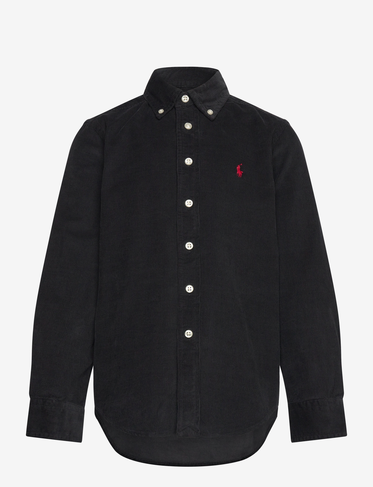 Ralph Lauren Kids - Cotton Corduroy Shirt - långärmade skjortor - polo black - 0