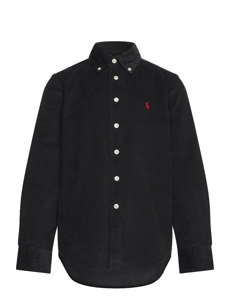 Ralph Lauren Kids - Cotton Corduroy Shirt - långärmade skjortor - polo black - 0