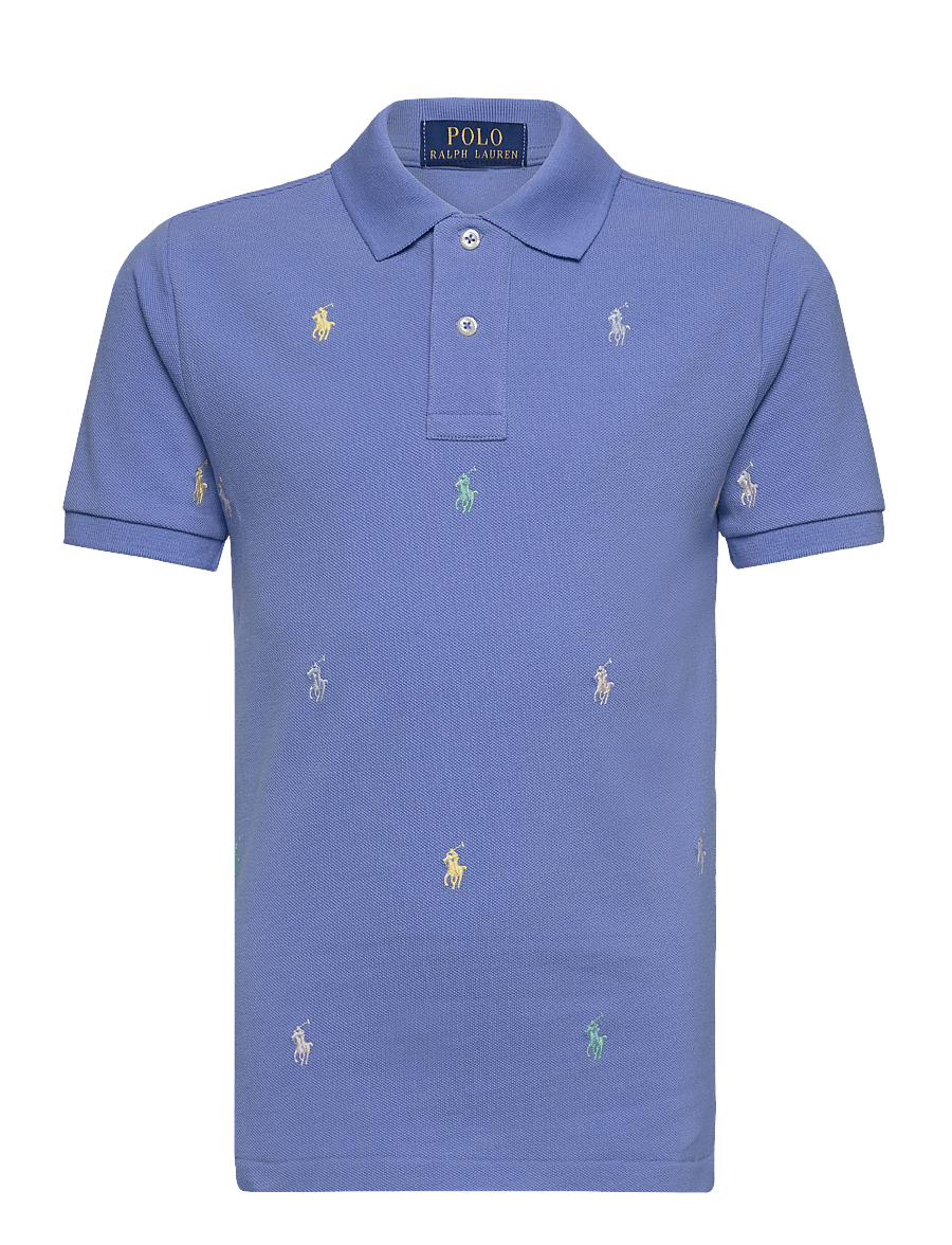 Ralph Lauren Kids - Polo Pony Cotton Mesh Polo Shirt - harbor island blu - 0